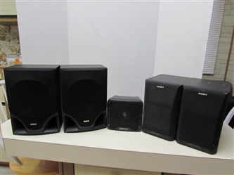 RCA, SONY & EMERSON SPEAKERS - UNTESTED