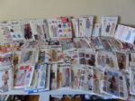 OLD BUTTON COLLECTION, SEWING PATTERNS, KIDS AND LADIES, RICK RACK, BIAS TAPE AND MORE