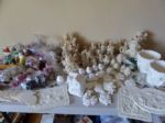 HUGE LOT OF "FINISH IT" SNOW FOLK,  "PAINT YOUR OWN" PLAQUES, ORNAMENTS AND ACRYLIC PAINTSS