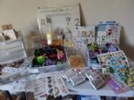 SCRAPBOOKING SUPPLIES - CARD STOCK, STICKERS, FOAM STAMPS, INK PADS, WALL STENCILS