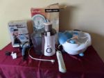 SMALL APPLIANCES, NEW UNOPENED BLENDER, NEW IN WRAP BATHROOM SCALE, JUICER, FOOT BATH AND MORE 