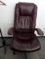 HIGH BACK EXECUTIVE CHAIR, COAT RACK AND FLOOR PROTECTOR