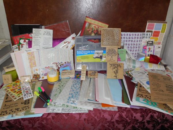 SCRAPBOOKING, RUBBER STAMPS, STICKERS, CRAFT STORAGE PLUS MORE
