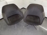 TWO SWIVEL SIDE CHAIRS