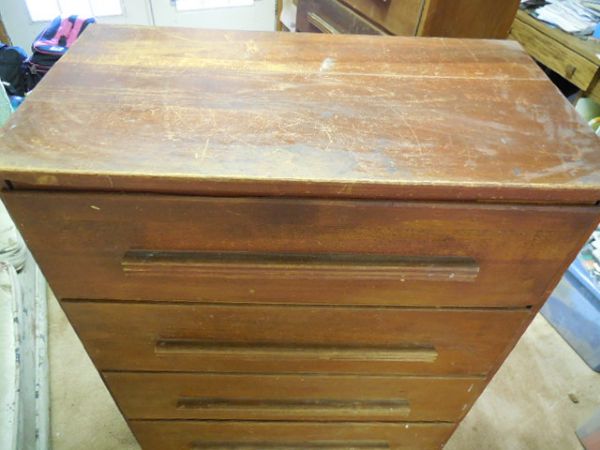 TWO WOODEN CHEST OF DRAWERS