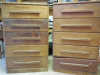 TWO WOODEN CHEST OF DRAWERS