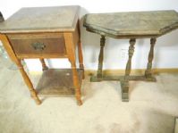  VINTAGE WOODEN "PROJECT" SIDE TABLES 