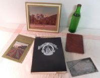 FANTASTIC LOCAL AND STATE HISTORIC ITEMS - PRINT PLATE MT. SHASTA & SHASTA RETREAT BOTTLE