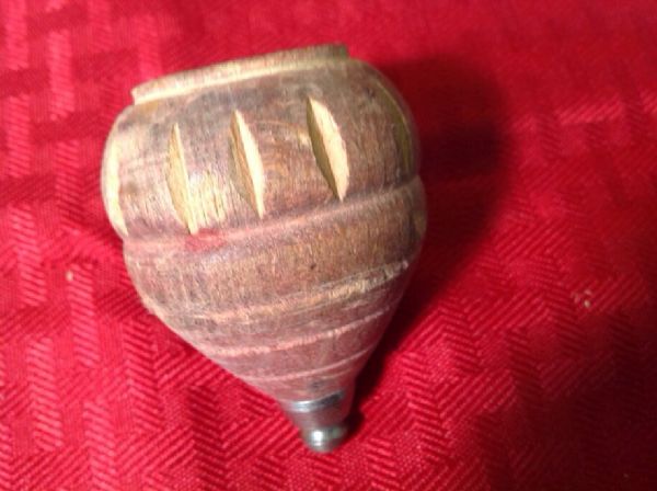ANTIQUE TOY WOOD SPINNING TOPS
