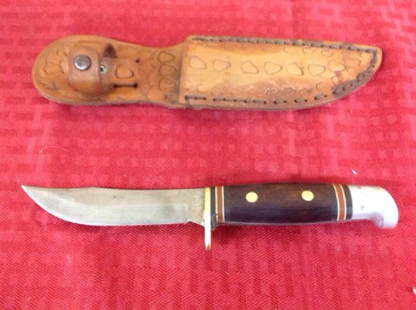 VINTAGE WESTERN KNIFE WITH SCABBORD