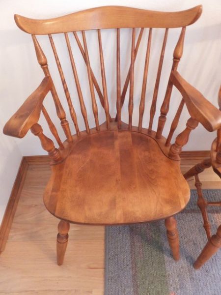 TWO MAPLE CAPTAIN'S CHAIRS - 