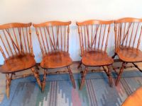 FOUR MAPLE SIDE CHAIRS - MATCH THE TABLE & CHAIRS IN THE PREVIOUS TWO LOTS