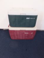 TWO PLASTIC COLEMAN ICE CHESTS