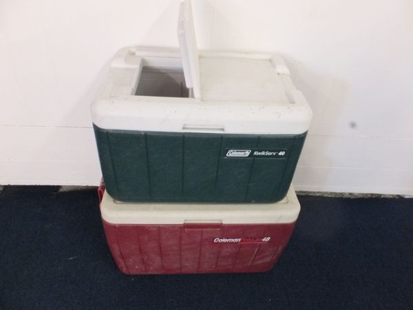 TWO PLASTIC COLEMAN ICE CHESTS