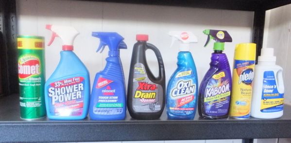 HOUSEHOLD CLEANSERS, SWIFTERS & STEP LADDER