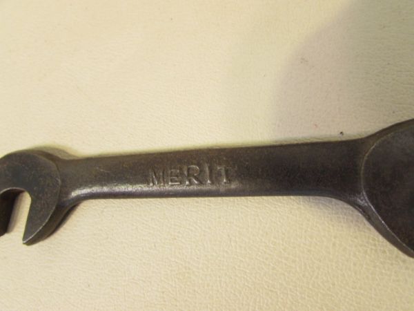 ANTIQUE & VINTAGE IRON WRENCHES - UNIQUE SHAPES & EMBOSSED NAMES  