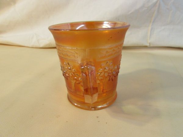 ANTIQUE FENTON MARIGOLD CARNIVAL GLASS CUP