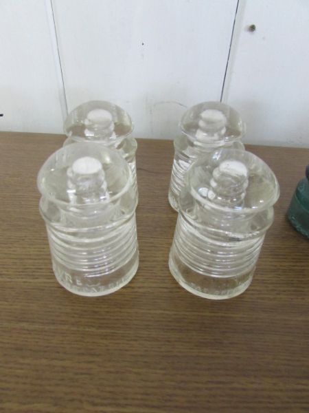 VINTAGE INSULATOR COLLECTION - MANY GLASS TYPES & A HUGE METAL & CERAMIC INSULATOR