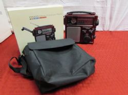 L.L. BEAN MULTI-PURPOSE RADIO WITH HAND WIND POWER & ITS RED!