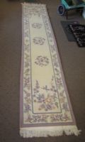 BEAUTIFUL, THICK HANDMADE WOOL RUG WITH BUTTERFLY & FLORAL DESIGN
