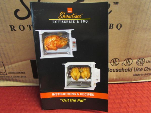 NEW IN BOX RONCO SHOWTIME ROTISSERIE & BBQ - PLATINUM UNIT WITH INFUSER