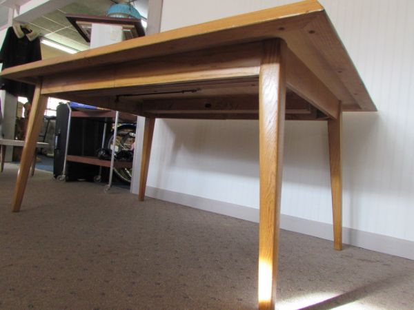 AWESOME KARPEN MADE OAK TABLE WITH THREE LEAVES