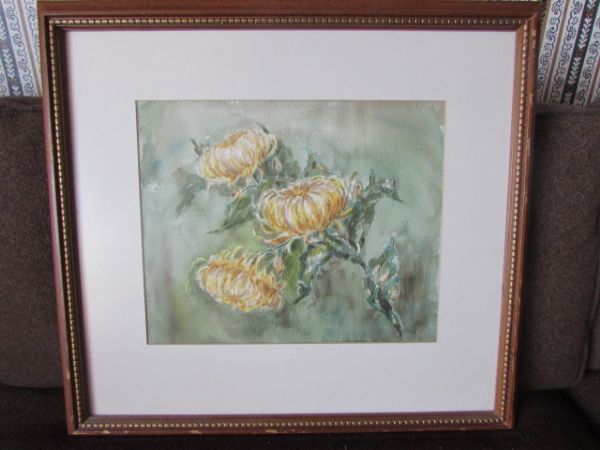 ANOTHER BEAUTIFUL VINTAGE ORIGINAL WATER COLOR IN DIMENSIONAL FRAME