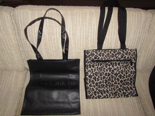 10 TOTES GREAT FOR SHOPPING, TRAVEL OR ? INCLUDES NINE WEST BAG 