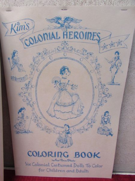 VINTAGE KIM'S COLORING BOOK BY RED FARM STUDIO