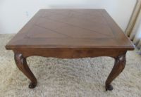 MATCHING CARVED WOOD SIDE TABLE - LOVELY!
