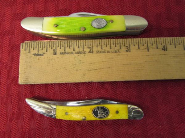TWO  COLLECTIBLE TOOTHPICK POCKET KNIVES