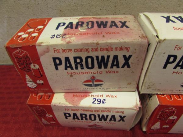 FOUR  1 LB. BOXES OF PAROWAX