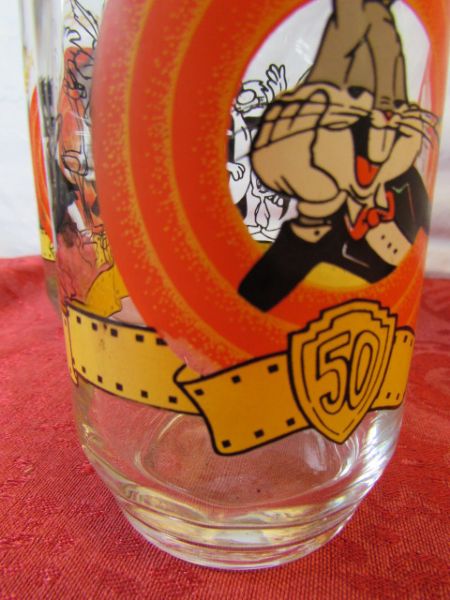 VERY COLLECTIBLE BUGS BUNNY 50TH BIRTHDAY GLASSES 