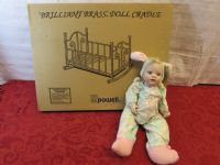 ROCK A BYE BABY - DOLL CRADLE & PORCELAIN BABY DOLL