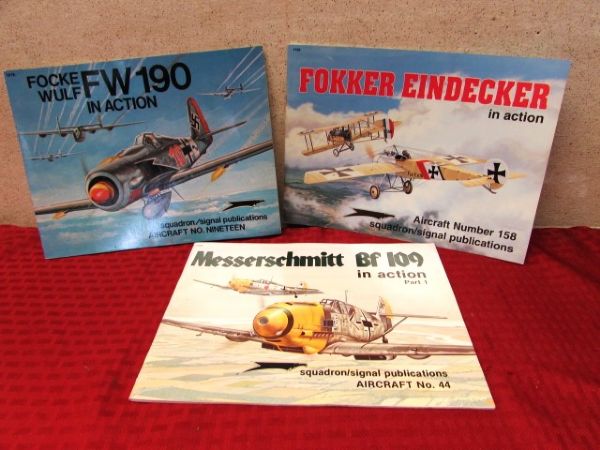 THREE SOFT BACK BOOKS SQUADRON/SIGNAL AIRCRAFTS of WWI & WWII