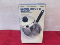 NEW IN BOX STAINLESS STEEL SAUCE PAN