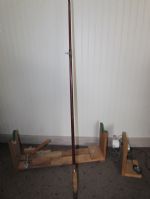 FISHING ROD REPAIR STATION WITH VINTAGE FISHING ROD