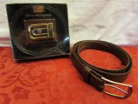 NEVER WORN VINTAGE LEATHER BELT WITH BUCKLE & A SECOND LEATHER BELT 