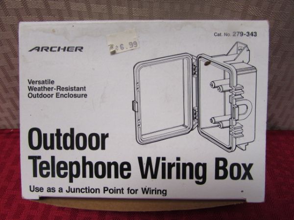 RING UP YOUR SPOUSE -OUTDOOR TELEPHONE BELL & WIRING BOX