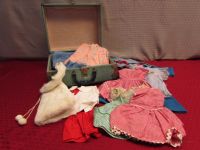 VINTAGE CHILDS SUITCASE FULL OF BABY DOLL CLOTHES