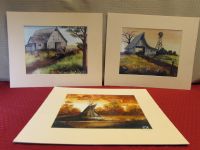 BEAUTIFUL RON HEAGY "MOUTH ART" SIGNED BY ARTIST - RUSTIC COUNTRY SCENES
