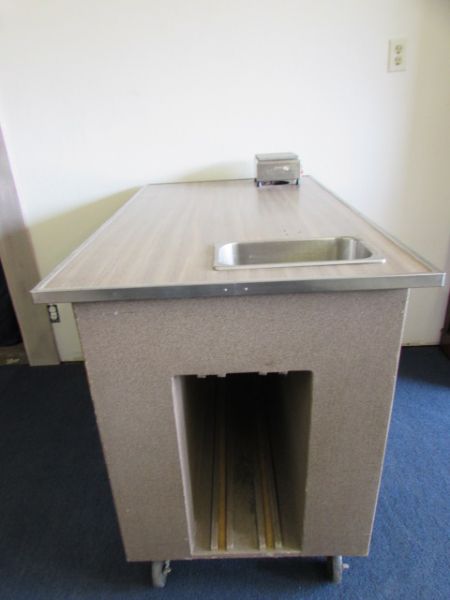 AWESOME ROLLING WORK  CABINET WITH HOT PLATE  & MORE
