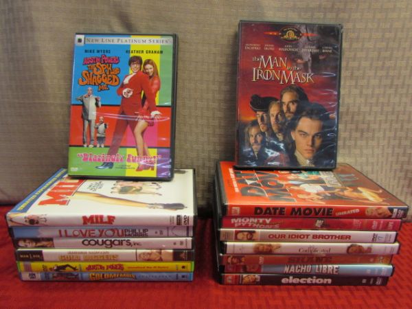 FIFTEEN AWESOME DVD'S - LOTS OF COMEDY & MORE