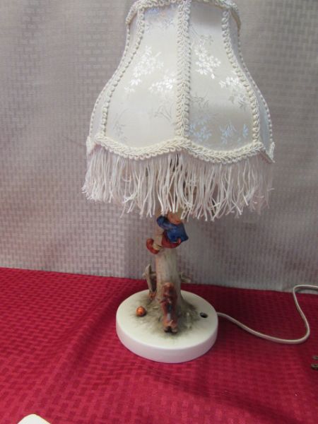 GENUINE HUMMEL LAMP WITH SHADE OUT OF DANGER  BOY