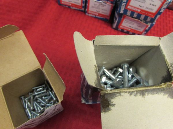 LOADS OF HARDWARE - COTTER PINS, MACHINE BOLTS & SCREWS & MORE