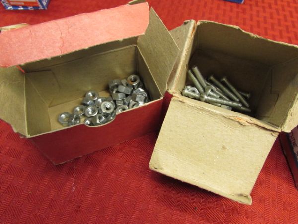 LOADS OF HARDWARE - COTTER PINS, MACHINE BOLTS & SCREWS & MORE
