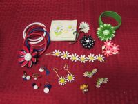 EVERYTHINGS COMING UP DAISYS PINS, EARRINGS, RING & BRACELET