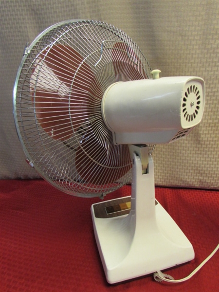 KEEP YOUR COOL!  TWO OCCILATING FANS 9 & 16