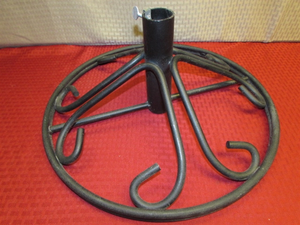 STURDY WROUGHT IRON UMBRELLA STAND FOR YOUR PATIO