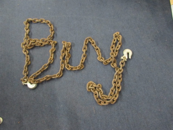 VERY LONG TOW CHAIN WITH HOOKS